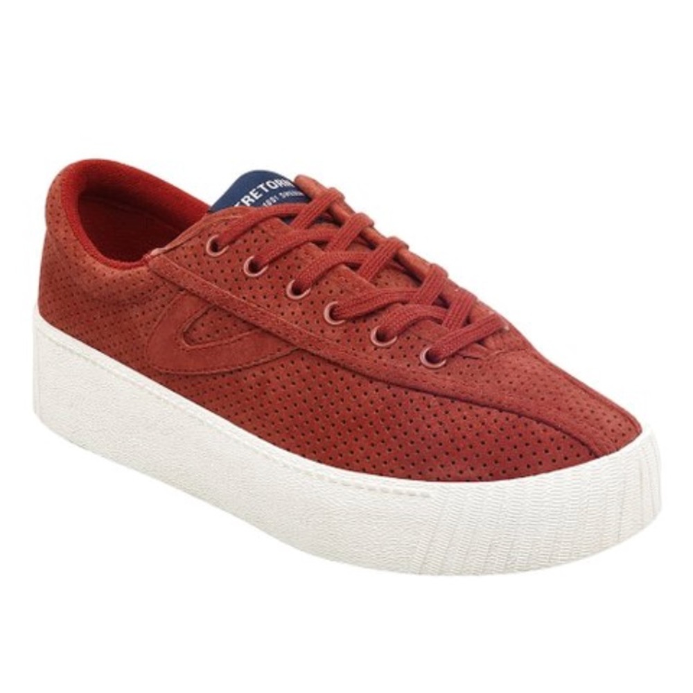 Red Platform Tretorn Sneakers